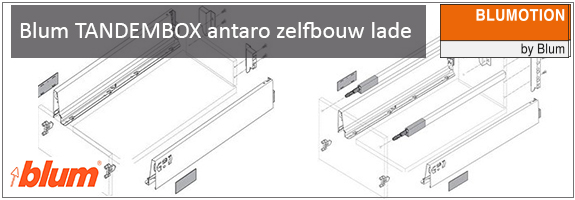 Blum tandembox antaro lade-onderdelen