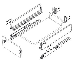 TANDEMBOX antaro inbouwhoogte 83 mm (N)