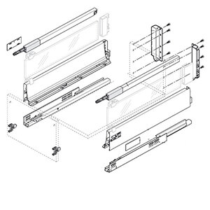 TANDEMBOX antaro inbouwhoogte 196 mm (CM)