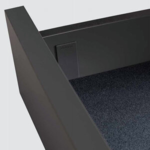 Ago-Flock fluweelzachte inlegmat op maat, antraciet, max. 1150 x 480 (b x d)