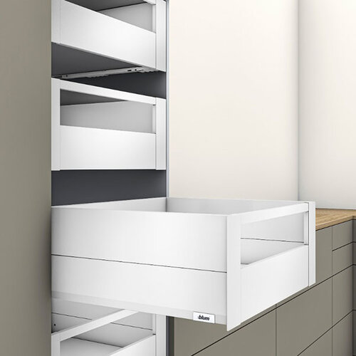 Blum MERIVOBOX, binnenlade boxcap, inbouwhoogte 209mm (E/Z) met reling