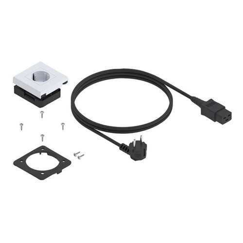 Blum Amperos AC inbouwstopcontact, hoogglans wit, penaarding